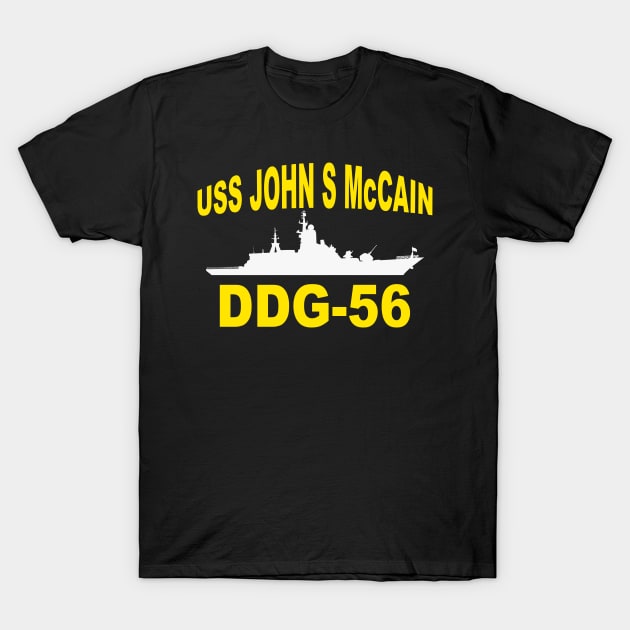 DDG-56 USS John S. McCain T-Shirt by benyamine